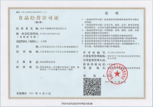 食品經(jīng)營(yíng)許可證